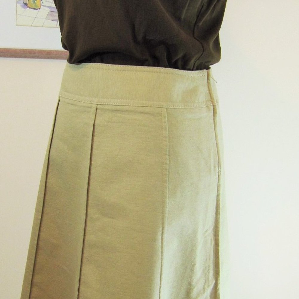 A-Panel Skirt, Tan by George Sz 8 - Picture 5 of 9